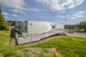Exterior side photo of Silverline classroom addition