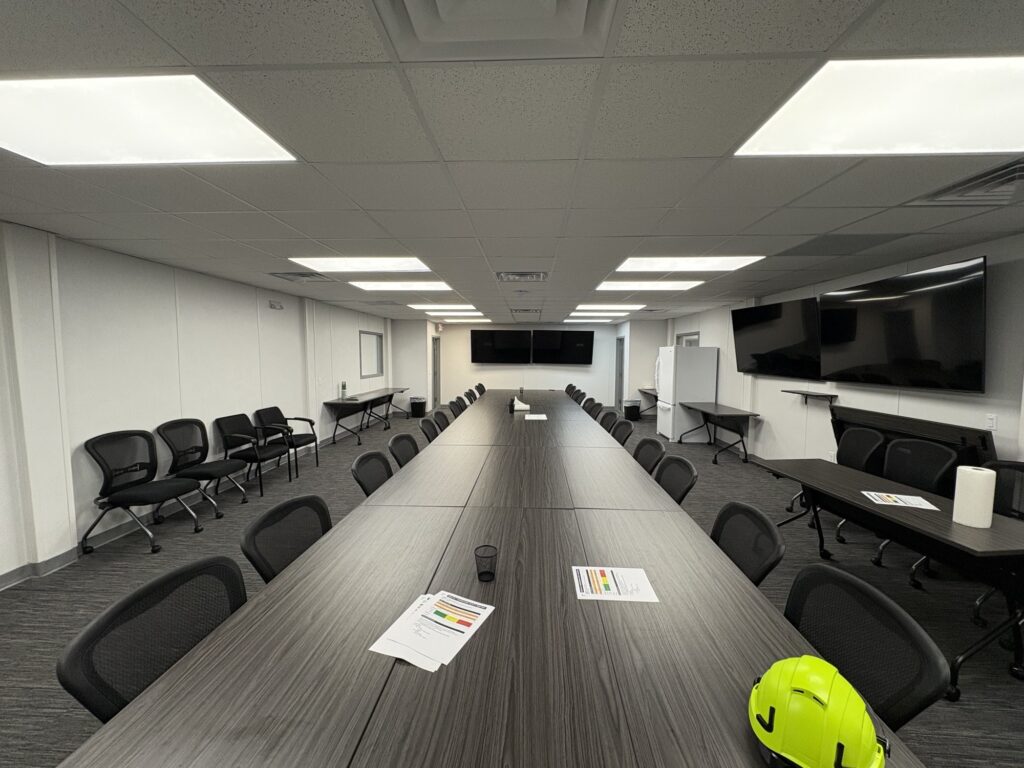 Interior Image oof conference room with tables and chairs