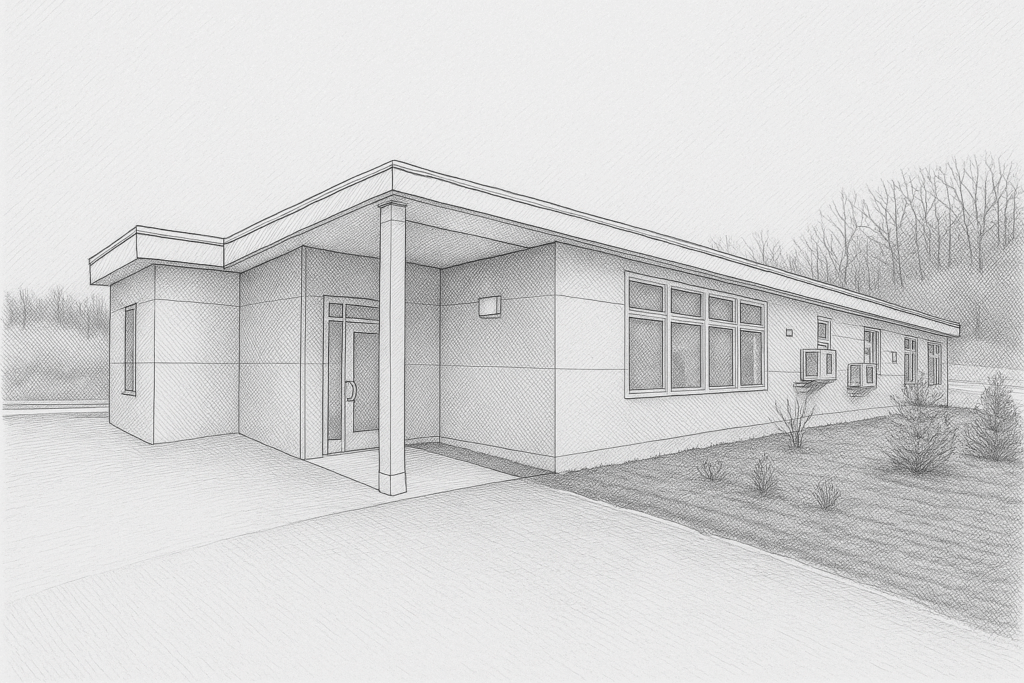 modular retail building from Triumph Modular