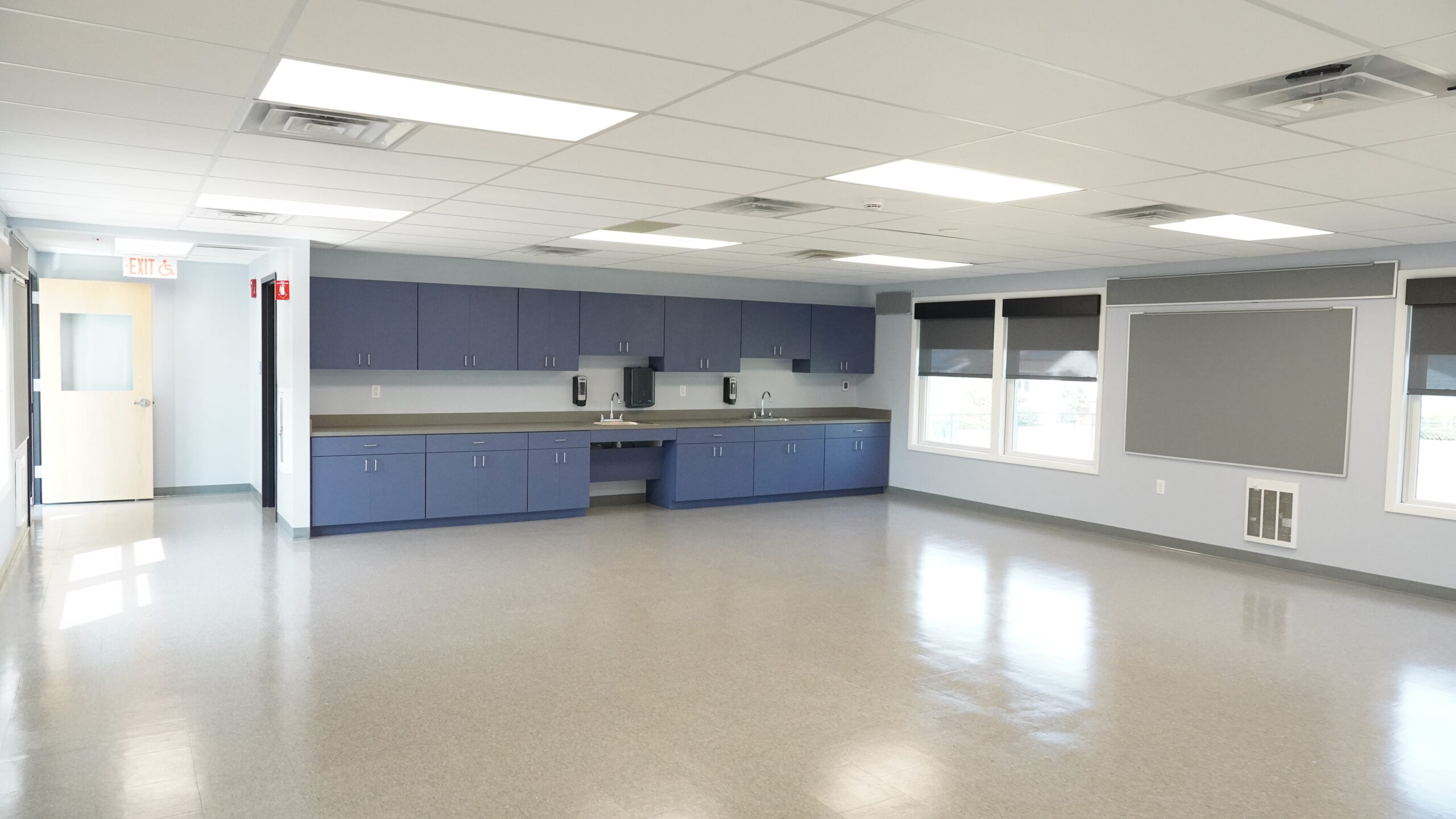 Interior Art Classroom featuring cabinets and sink