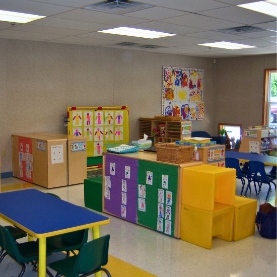 Interior classroom picture of Enoch Cobb early learning center.